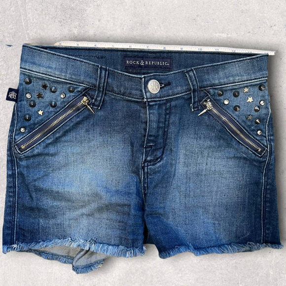 Rock & Republic studded 'Pixie'  shorts juniors size 2 - Picture 4 of 6